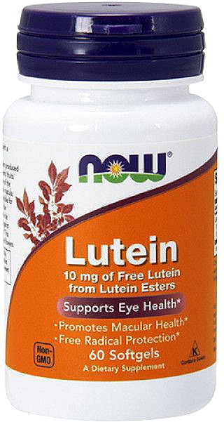 Харчова добавка "Лютеїн", 10 мг - Now Foods Lutein Softgels — фото N1