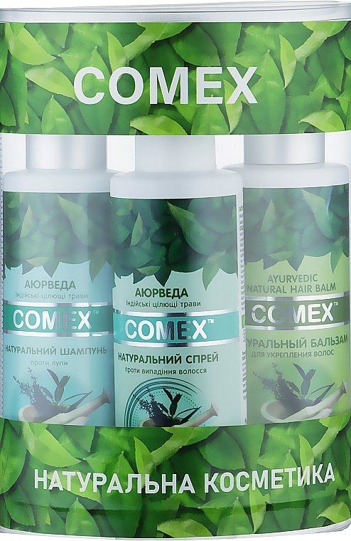 УЦІНКА Набір "Комплекс проти лупи" - Comex Ayurvedic Natural (shm/150ml + balm/150ml + spray/150ml) * — фото N3