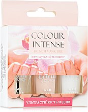 Духи, Парфюмерия, косметика Набор "Французский маникюр" - Colour Intense French Manicure (polish/5ml + polish/5ml + polish/5ml + stickers/24 шт.)