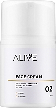 Крем для сухої, нормальної, комбінованої та чутливої шкіри - ALIVE Cosmetics Face Cream 02 — фото N1