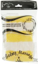 Лента массажная и рукавичка из микрофибры и синтетики, желтая - Balmy Naturel — фото N1
