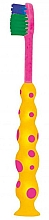Парфумерія, косметика Зубна щітка M65, м'яка "Діно", жовта - Mattes Rebi-Dental Dino Tothbrush