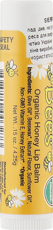 Бальзам для губ органический "Мед" - Sierra Bees Organic Honey Lip Balm — фото N2