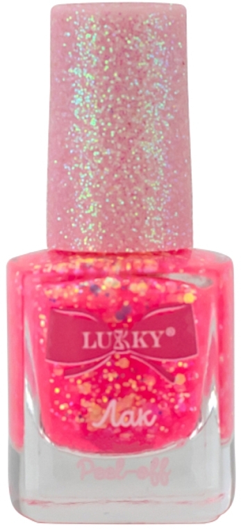 Дитячий лак для нігтів "Конфеті з блискітками" - Lukky Nail Polish — фото N1