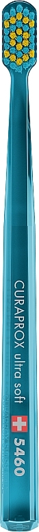 Набор зубных щеток "Summer Edition" 5460 Ultra Soft, 2 шт., голубая + желтая - Curaprox — фото N2