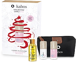 Духи, Парфюмерия, косметика Набор - Kabos Mini Kit Simply Pink (n/top/10ml + n/polish/10ml + n/oil/30ml + bag)