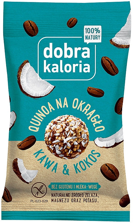 Шарики с киноа, кофе и кокосом - Dobra Kaloria Quinoa Balls Coffee & Coconut — фото N1