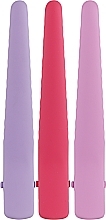 Затискач перукарський для волосся, рожевий + малиновий + бузковий - Puffic Fashion — фото N1