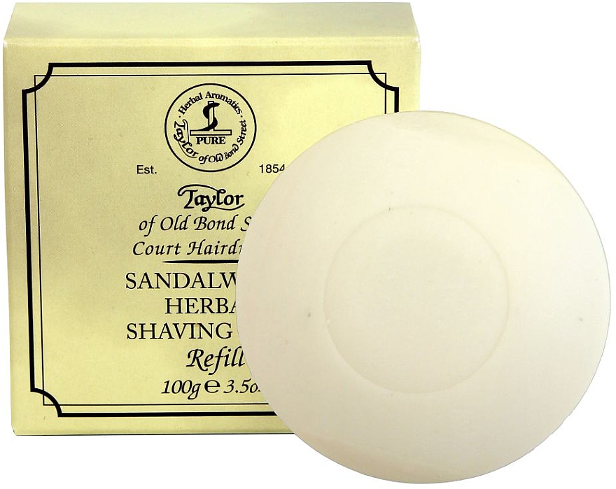 Мыло для бритья "Сандаловое дерево" - Taylor Of Old Bond Street Sandalwood Herbal Shaving Soap Refill — фото N1
