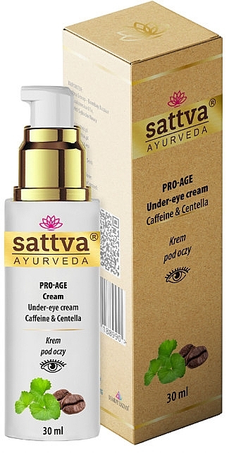 Крем для век - Sattva Ayurveda Pro-age Under Eye Cream With Caffeine & Centella — фото N1