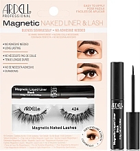 Парфумерія, косметика Набір - Ardell Magnetic Naked Liner & Lash 424 (eye/liner/2.5g + lashes/2pc)