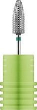Фреза твердосплавна, реверсивна "Кукурудза" 110 641, 4 мм, зелена - Nail Drill — фото N1