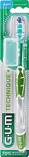 Духи, Парфюмерия, косметика Зубная щетка "Technique+", мягкая, зеленая - G.U.M Soft Compact Toothbrush