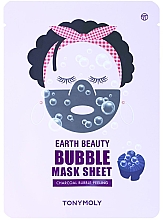 Духи, Парфюмерия, косметика Пузырьковая маска для лица - Tony Moly Earth Beauty Bubble Mask Sheet Charcoal Peeling