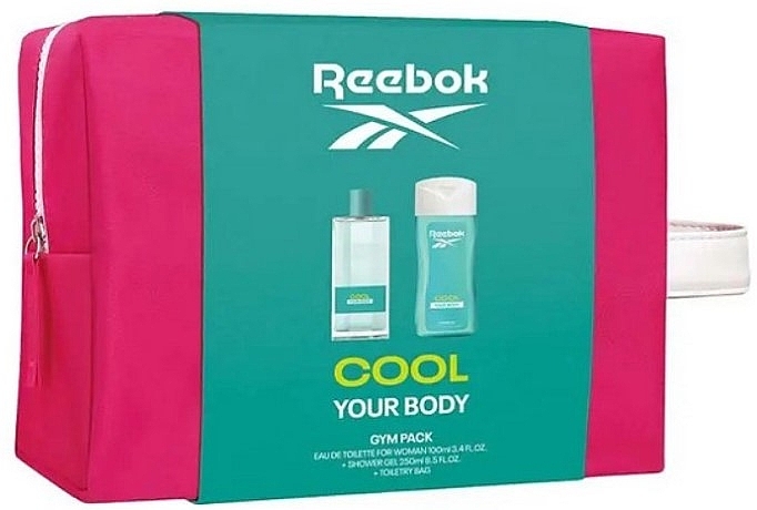 Reebok Cool Your Body - Набор (edt/100ml + sh/gel/250ml + bag/1pcs) — фото N1