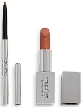 Духи, Парфюмерия, косметика УЦЕНКА Набор - Revolution Pro Set For Lips X Marilyn Nude (lipstick/3.6g + lip/pen/0.18g) *