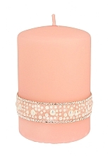 Декоративная свеча 7х10см, розовое золото - Artman Crystal Pearl  — фото N1
