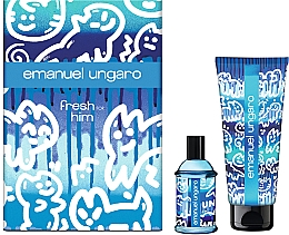 Духи, Парфюмерия, косметика Ungaro Fresh for Him - Набор (edt/30ml + shm/gel/200ml)