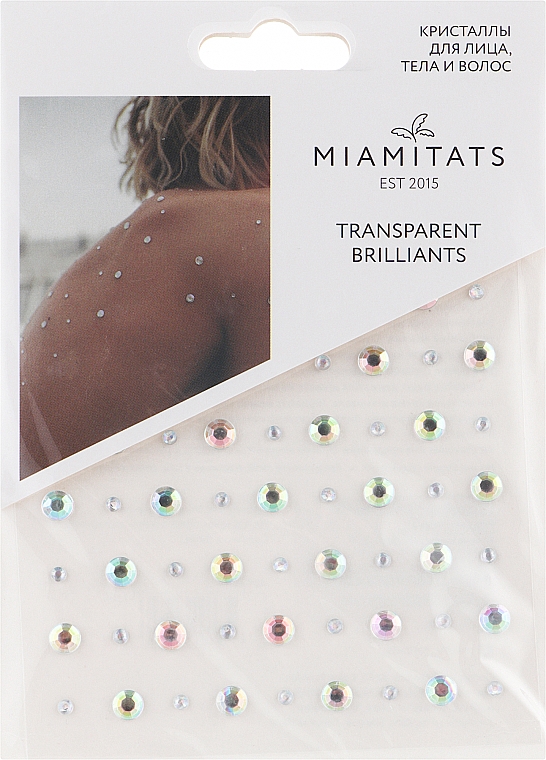 Кристаллы-стразы для лица - Miami Tattoos Transparent Brilliants