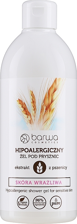 Гіпоалергенний гель для душа з екстрактом пшениці - Barwa Natural Hypoallergenic Shower Gel — фото N1