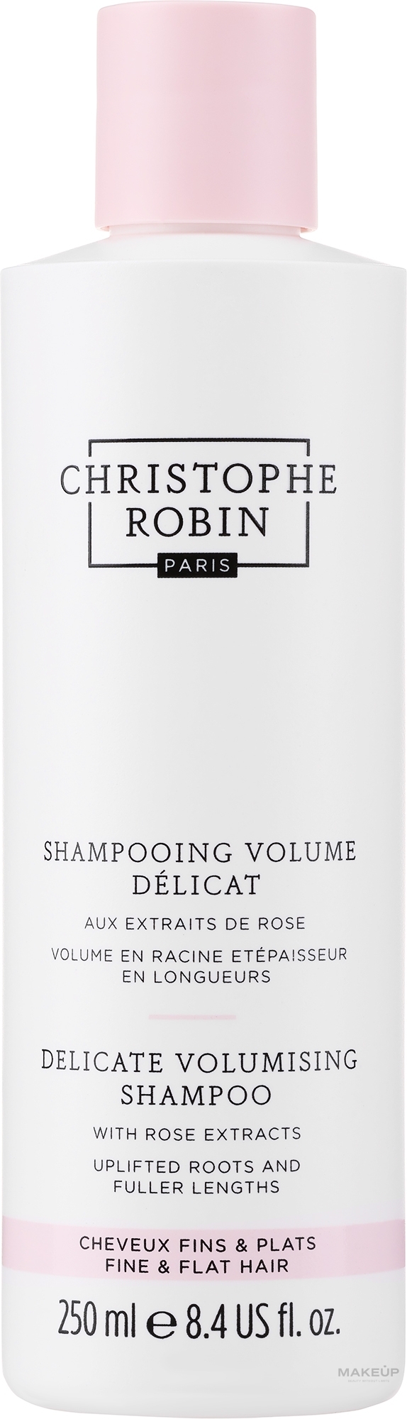 Шампунь для волосся з екстрактом троянди - Christophe Robin Delicate Volume Shampoo with Rose Extracts — фото 250ml