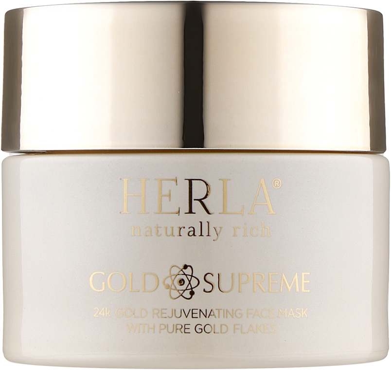 Омолаживающая маска для лица с частичками золота - Herla Gold Supreme 24K Gold Rejuvenating Face Mask With Pure Gold Flakes — фото N1