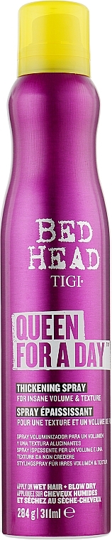 УЦЕНКА Спрей для укладки волос - Tigi Bed Head Queen For A Day Thickening Spray for Insane Volume & Texture * — фото N1