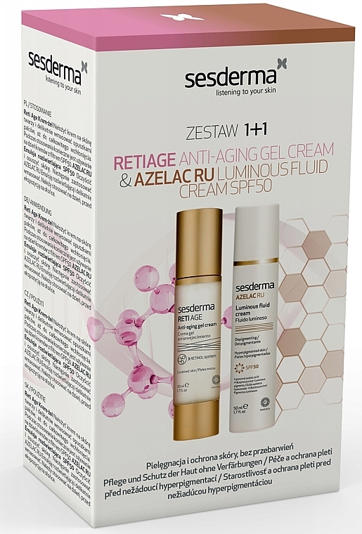 Набор - SesDerma Laboratories Reti Age+Azelac Ru (f/cr/gel/50ml + f/fl/cr/50ml) — фото N1