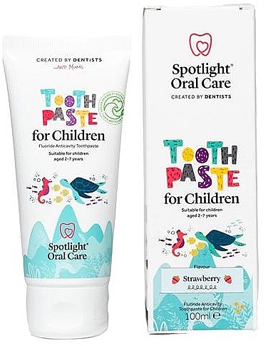 Дитяча зубна паста, від 2 до 7 років, зі смаком полуниці - Spotlight Oral Care Kids Total Care Toothpaste Strawberry — фото N1