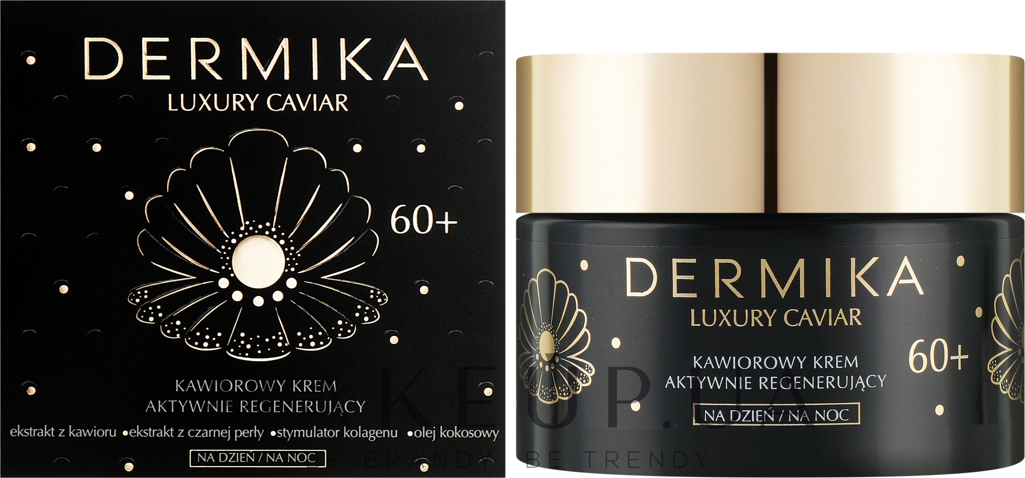 Відновлювальний денний і нічний крем для обличчя - Dermika Luxury Caviar 60+ Cream — фото 50ml