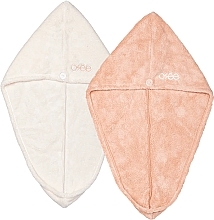 Рушники для волосся, білий/рожевий - Osee Hair Towel DUO White & Pink — фото N1