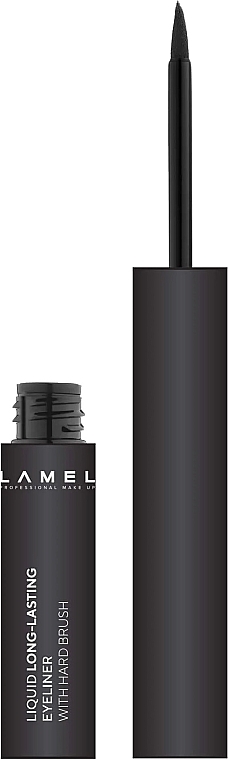 Рідка підводка для повік - LAMEL Make Up Liquid Long-Lasting Eyeliner With Hard Brush — фото N2