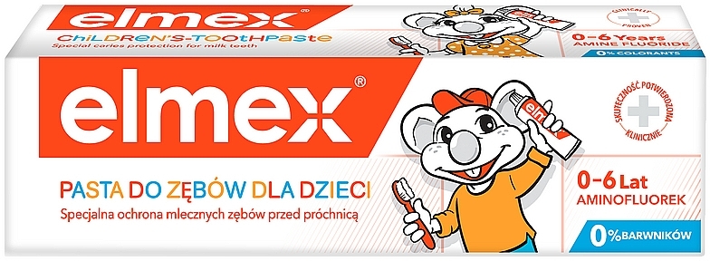 УЦЕНКА Зубная паста "Элмекс" для детей от 0 до 6 лет для молочных зубов - Elmex Kids * — фото N3