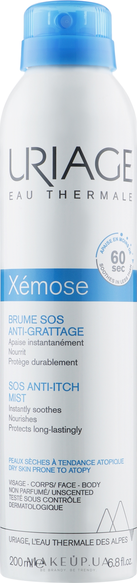 Спрей для мгновенного успокоения раздраженной кожи - Uriage Xemose SOS Anti Itch Mist — фото 200ml