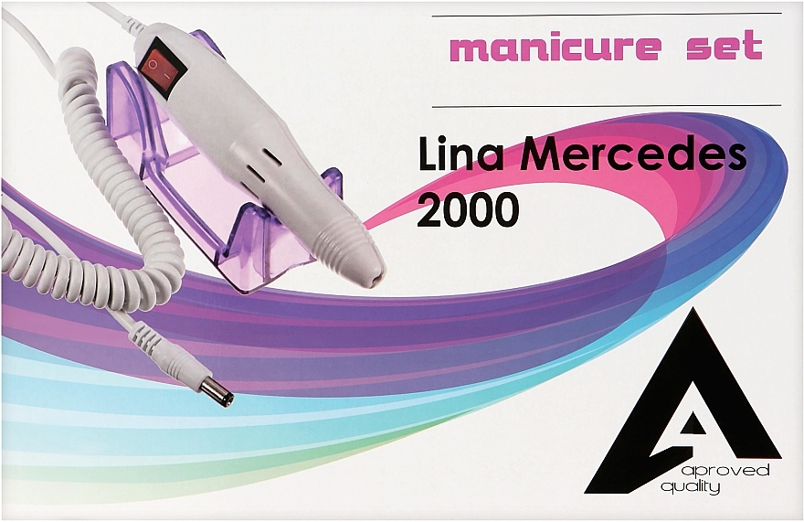 Фрезер для манікюру Lina Mercedes 20000, 12W/20000 об., рожевий - Nail Drill — фото N9