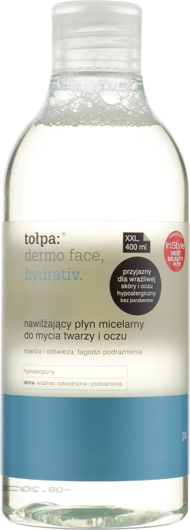Міцелярний лосьйон для очищення шкіри обличчя  - Tolpa Dermo Face Hydrativ Face And Eye Micellar Fluid