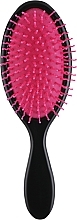 Парфумерія, косметика Щітка для волосся масажна С0256-1, чорна з рожевим - Rapira