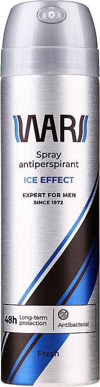 Спрей-антиперспірант антибактеріальний - Wars Expert For Men Ice Effect — фото N1