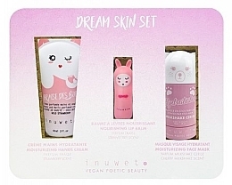 Набір - Inuwet Dream Skin Set (lip/balm/3.5g+h/cr/60ml+f/mask/30ml) — фото N1