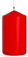 Свічка циліндрична 60x100 мм, червона - Bispol — фото N1