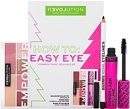 Парфумерія, косметика Набір - Relove By Revolution How To: Easy Eye (eye/shadow/5.2g + mascara/8ml + kohl/1.2g)