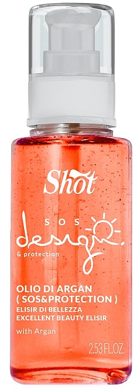 Масло для волос - Shot SOS Design & Protection With Argan — фото N1