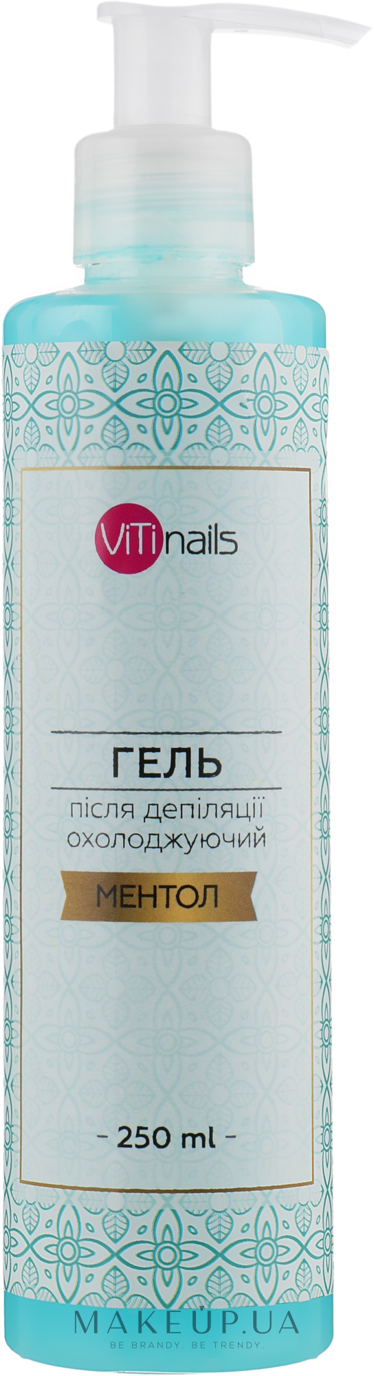 Гель для тела после депиляции с ментолом, с дозатором - Vitinails — фото 250ml