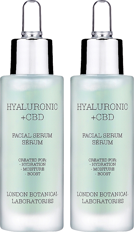 Набір - London Botanical Laboratories Hyaluronic Acid+CBD Moisture Surge Serum (Serum/30ml + Serum/30ml) — фото N1