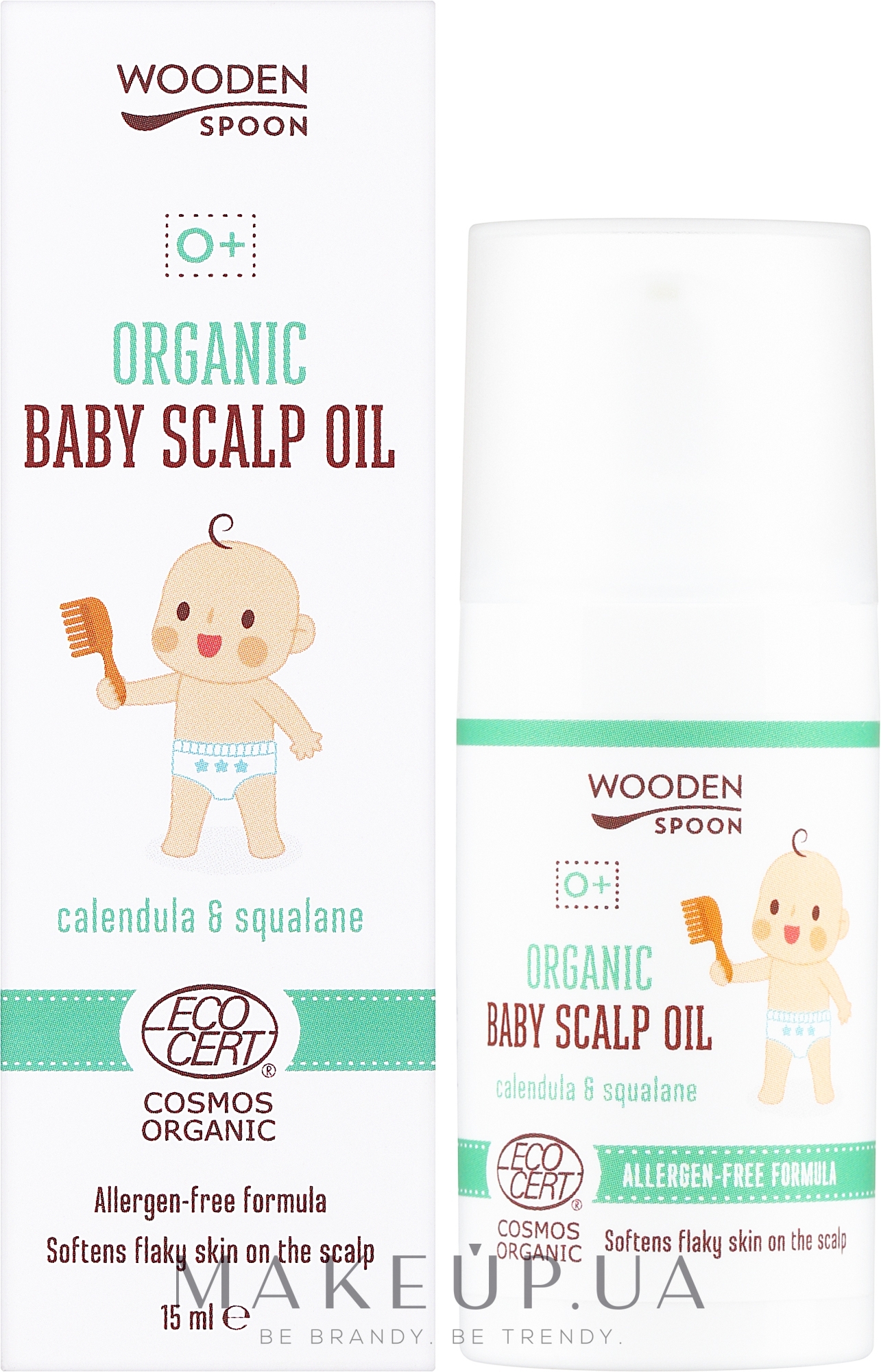 Органическое детское масло для кожи головы - Wooden Spoon Organic Baby Scalp Oil — фото 15ml