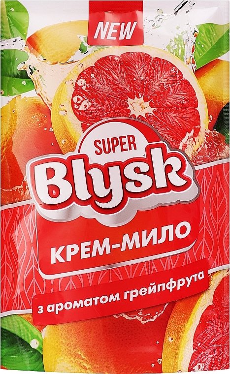 Крем-мыло с ароматом грейпфрута - Super Blysk (дой-пак) — фото N1