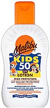 Духи, Парфюмерия, косметика Солнцезащитный водостойкий лосьон для детей - Malibu Sun Kids Lotion SPF50 