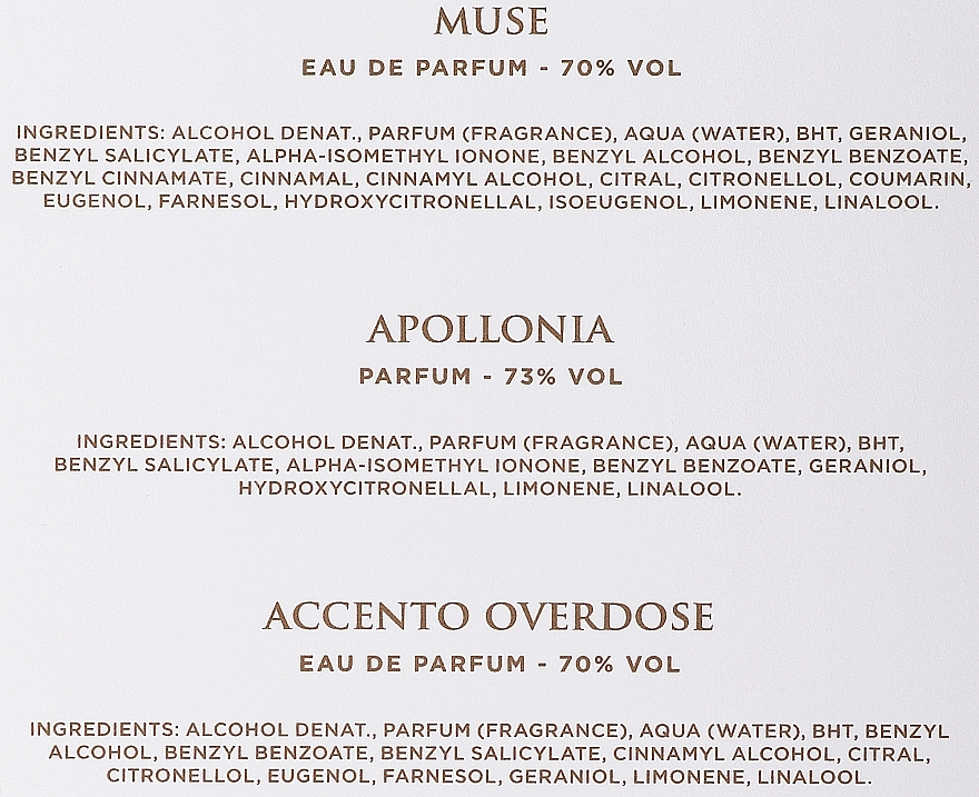 Xerjoff Muse + Apollonia + Accento Overdose - Набор (edp/3x15ml) — фото N3