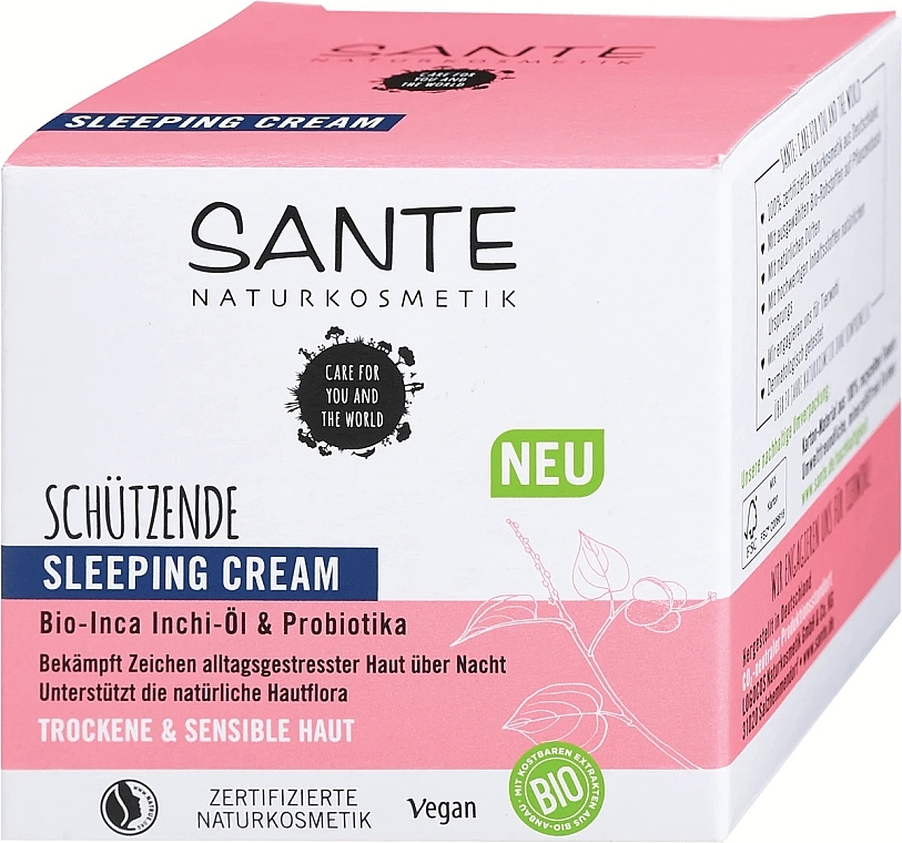 Ночной крем для лица с маслом инка-инчи и пробиотиками - Sante Inca Inchi & Probiotic Sleeping Cream — фото N2