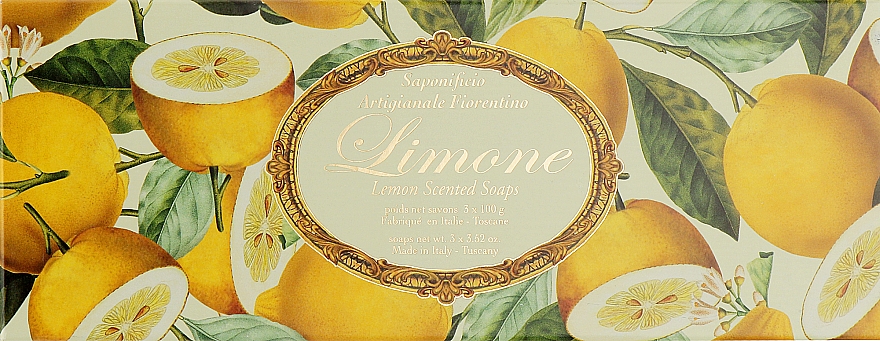 Набір мила "Лимон" - Saponificio Artigianale Fiorentino Lemon Soap — фото N1